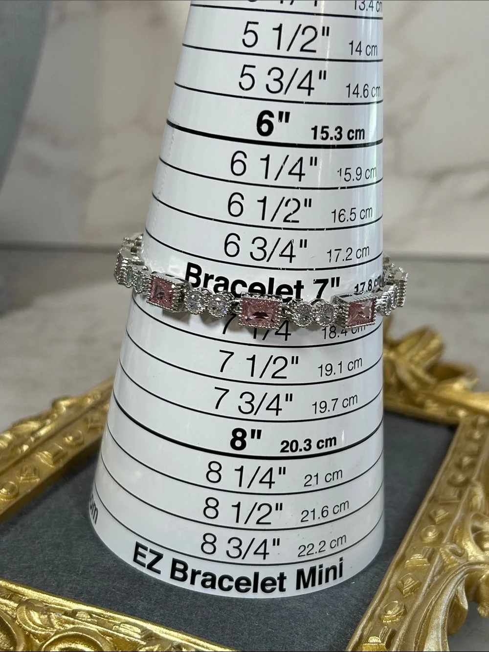 Elegant Pink & Silver Crystal Tennis Bracelet - Women Jewelry